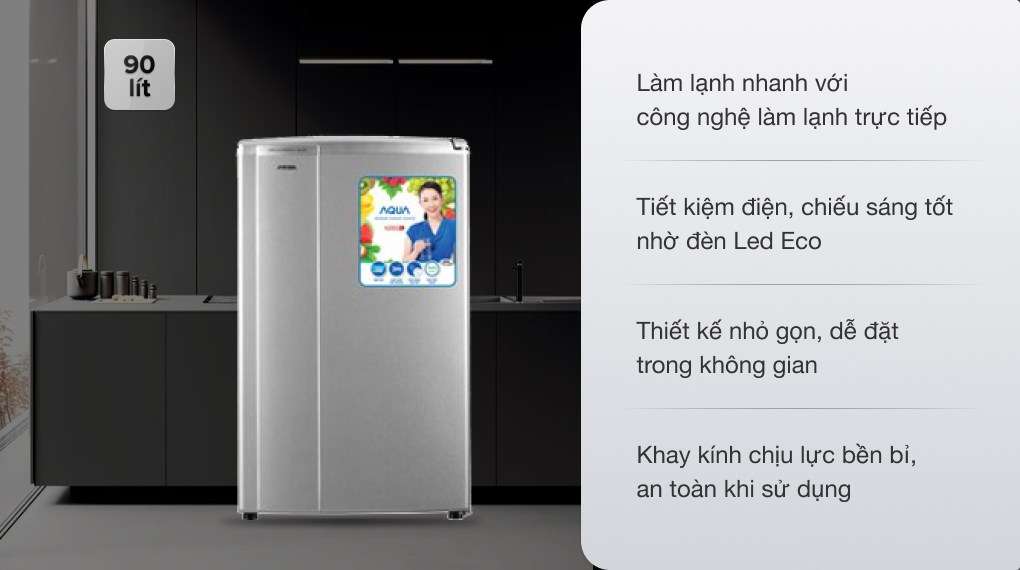 Tủ lạnh Aqua 90 lít AQR-95AR - Điện máy XANH