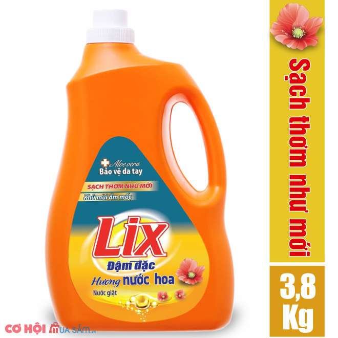 Nước giặt Lix hương nước hoa 3.8Kg - Ảnh 4