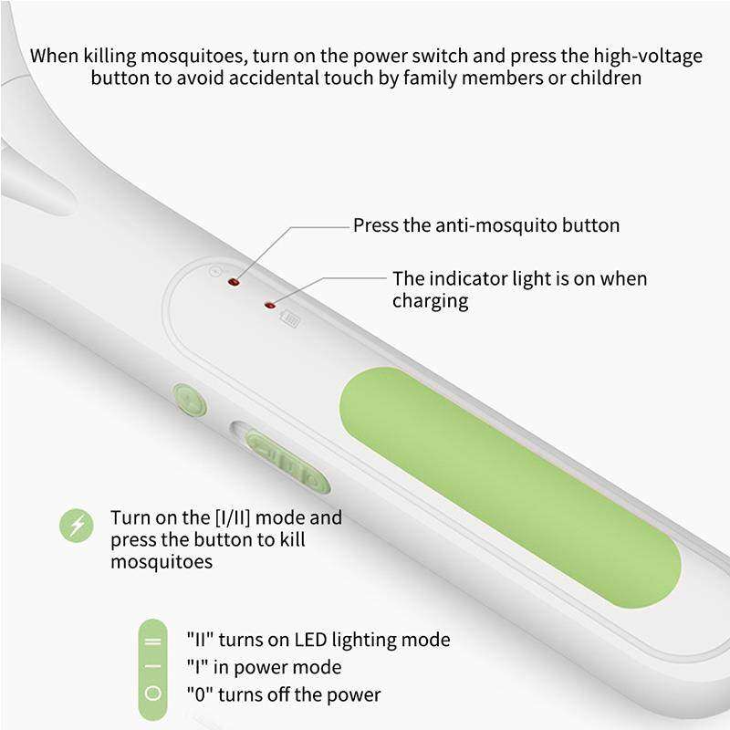 Vỉ Đập Muỗi Bay Điện Sạc USB Mới Nhất Vợt Diệt Bọ Vợt Diệt Côn Trùng Có Đèn LED Chiếu Sáng Vợt Bọ 9