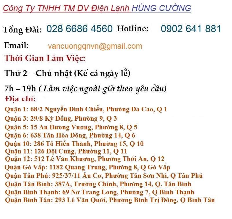 Dịch Vụ Tháo Lắp Máy Lạnh Tại Hóc Môn