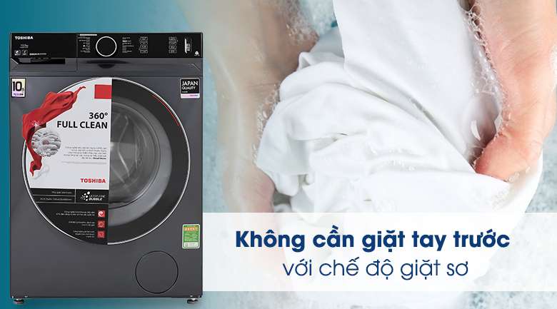 Máy giặt Toshiba Inverter 10.5 Kg TW-BK115G4V (MG) - Chế độ giặt sơ
