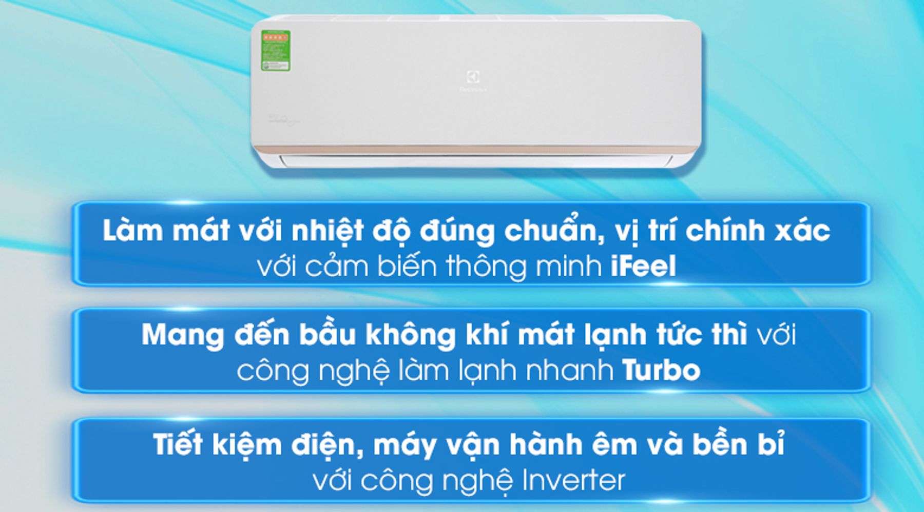 Máy lạnh Electrolux Inverter 1 HP tiết kiệm điện