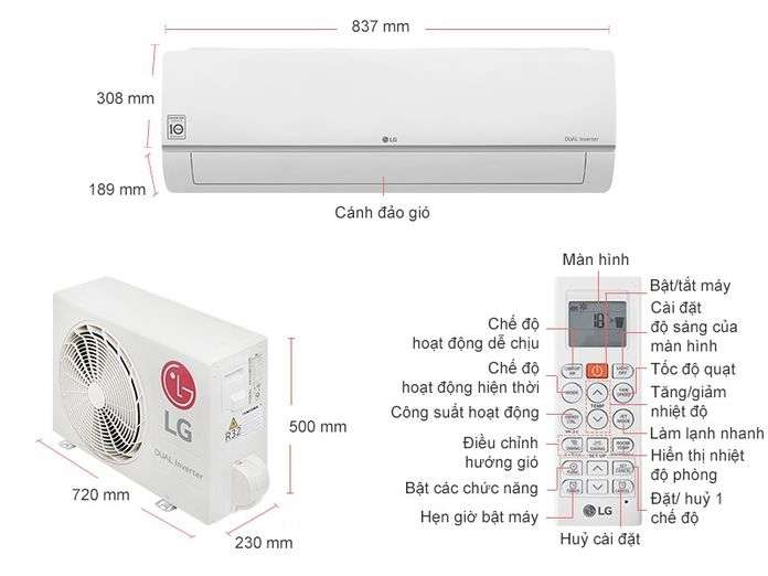 Máy Lạnh - Điều Hòa LG Inverter 1.5 HP V13ENS Giá Tốt | Nguyễn Kim