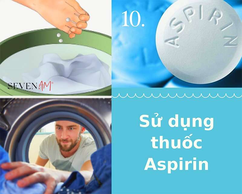 Sử dụng thuốc Aspirin để tẩy trắng quần áo