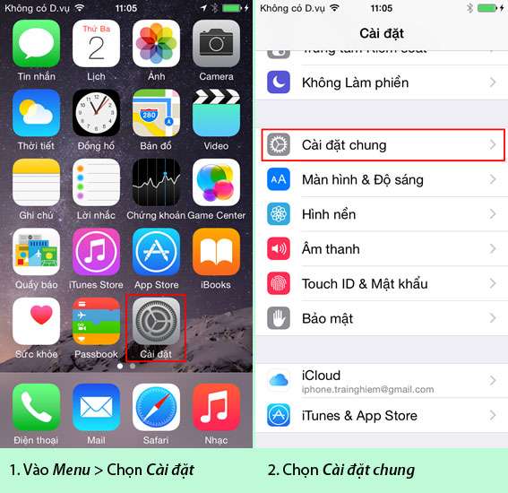 Cài đặt đèn LED iPhone 6/6S khi có cuộc gọi và tin nhắn