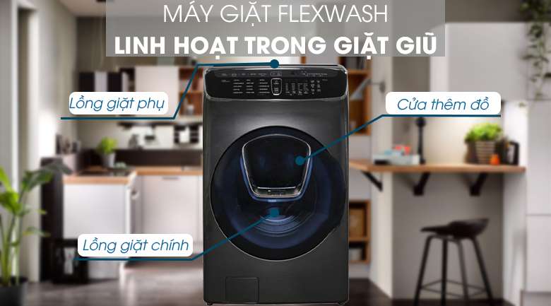 Máy giặt lồng đôi Samsung FlexWash WR24M9960KV/SV - Flex