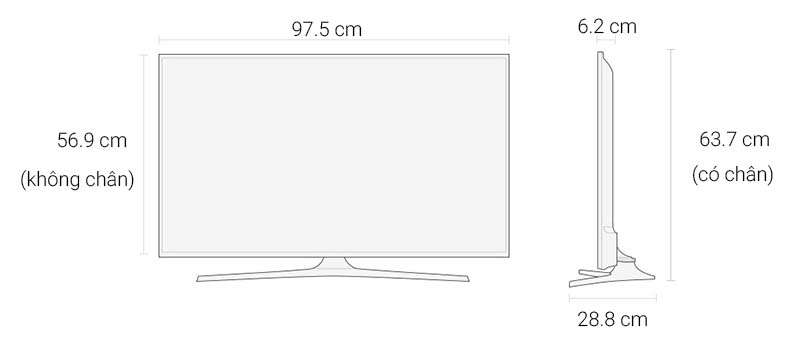 Smart Tivi Samsung 43 inch UA43KU6000 - Khoảng cách xem TV