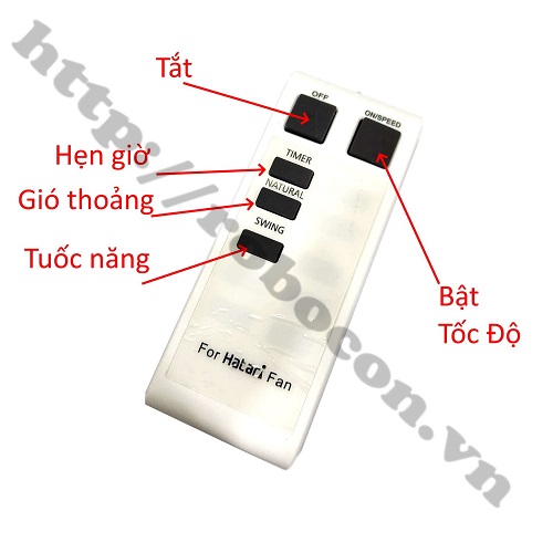 Tay Điều Khiển Từ Xa Cho Quạt Treo Tường Hatari  