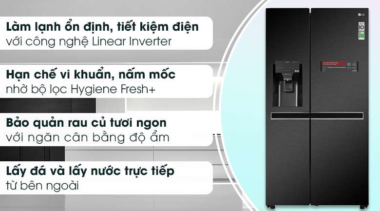 Tủ lạnh LG Inverter 601 lít GR-D247MC