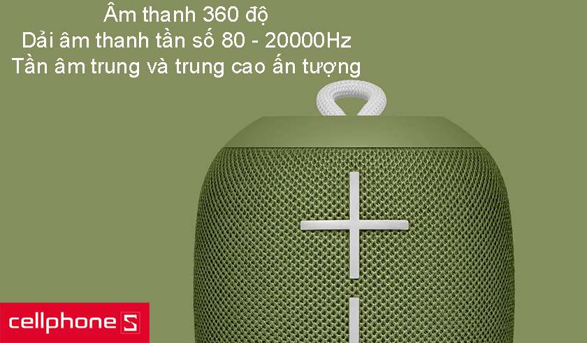 Âm tần mạnh mẽ và âm thanh 360 độ