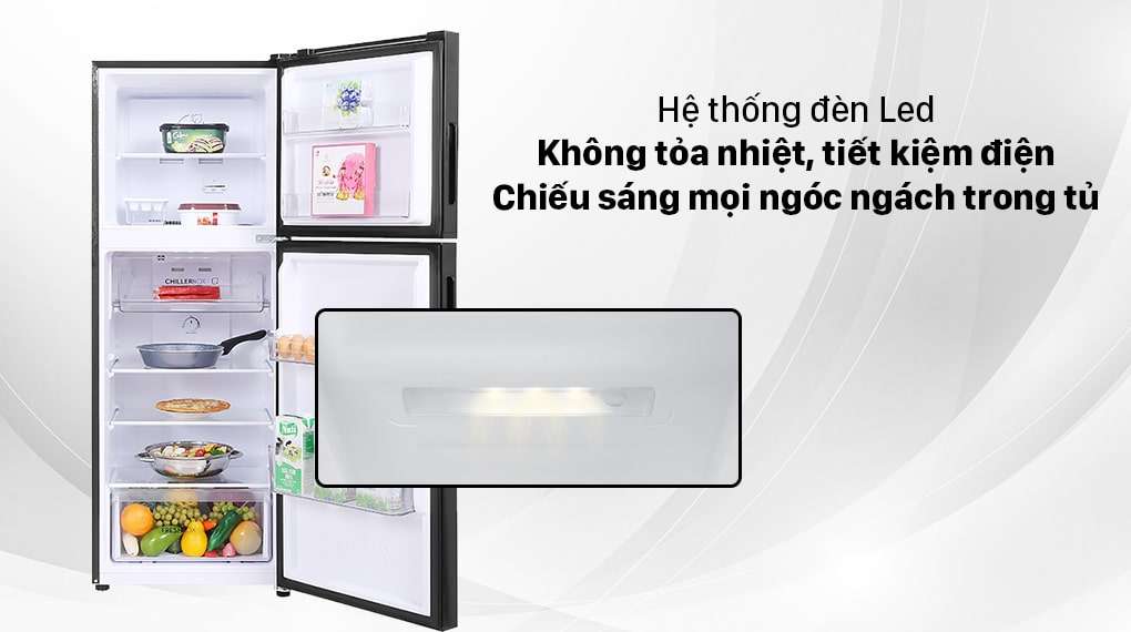 Tủ lạnh Aqua Inverter 212 lít AQR-T239FA(HB)  - Đèn Led tiết kiện năng lượng