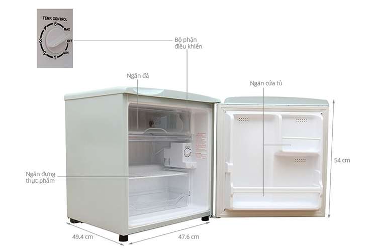 Tủ Lạnh Mini Aqua AQR-55AR (50L)