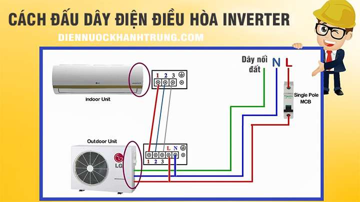 Cách Đấu Dây Điện Điều Hòa đúng kĩ thuật - XEM NGAY