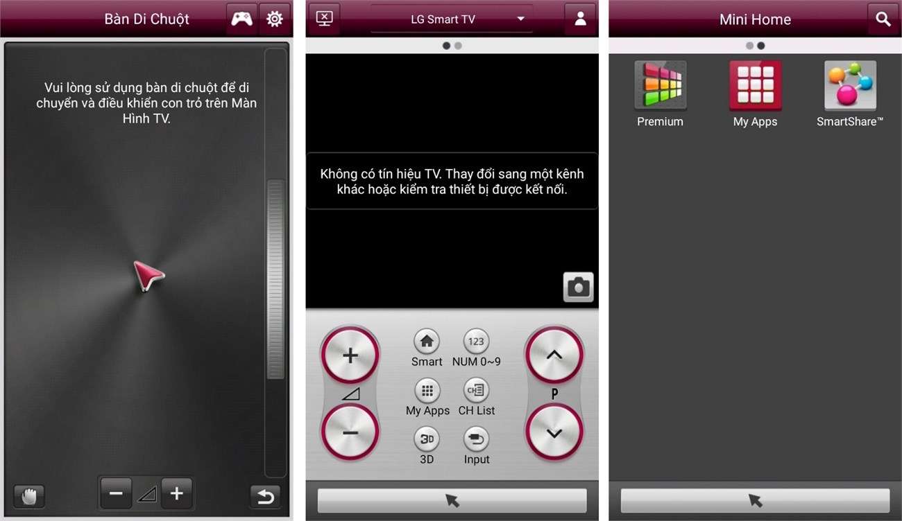 Giao diện, điều hướng, remote và Mini Home của ứng dụng