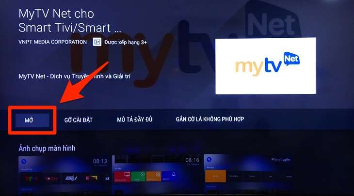 Cài đặt ứng dụng MyTV