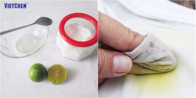 Sử dụng muối + chanh là cách cách tẩy vết rỉ sét lâu ngày trên quần áo