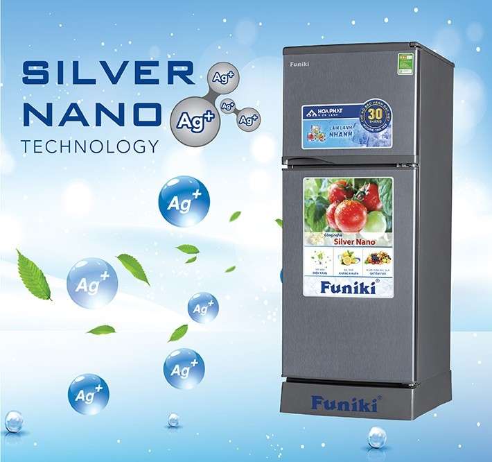 Công nghệ Silver Nano giúp tủ lạnh Funiki tiêu diệt vi khuẩn, bảo quản thực phẩm tươi lâu
