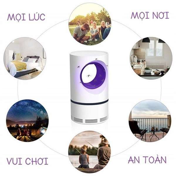 Đèn Bắt Muỗi UV Quạt Hút 2021