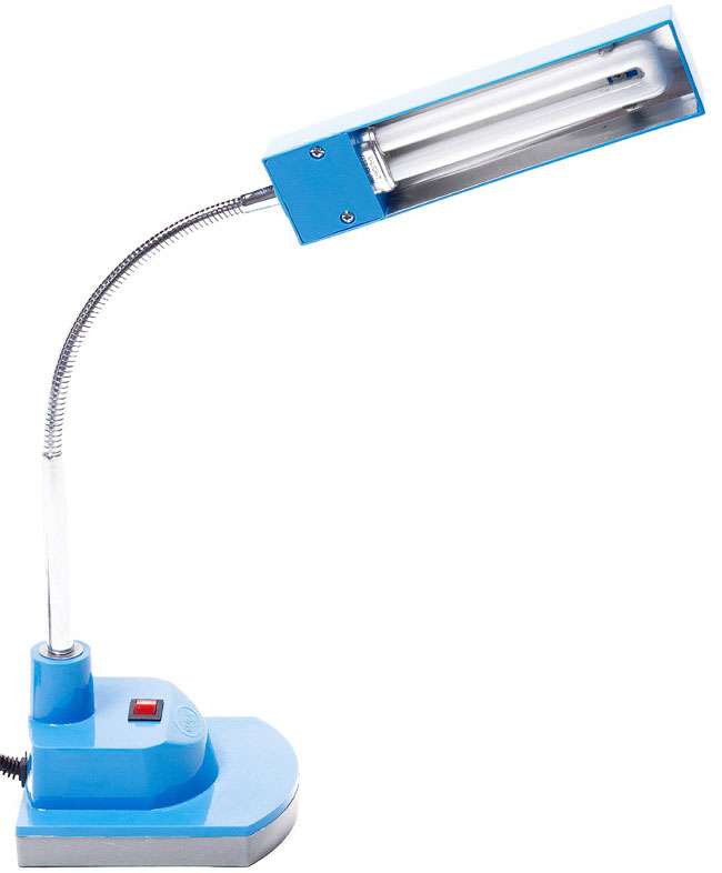 Đèn bàn compact V-light sử dụng bóng với công suất 9w tiết kiệm điện năng