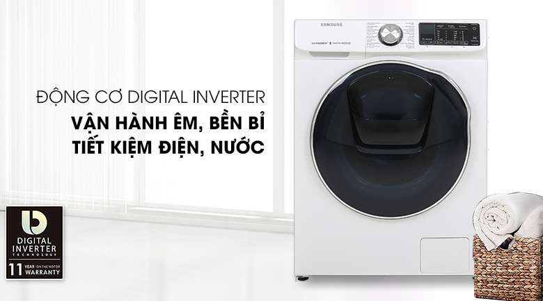 Máy giặt sấy Samsung AddWash Inverter 10.5 kg WD10N64FR2W/SV - Digital Inverter