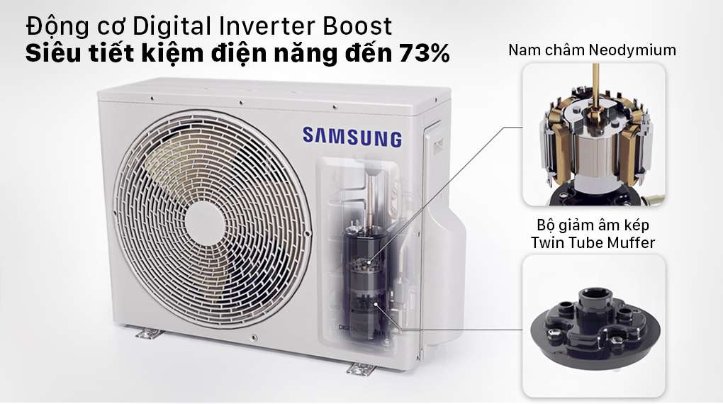 Máy lạnh Samsung AR13TYHYCWKNSV - Siêu tiết kiệm điện đến 73% nhờ công nghệ Inverter
