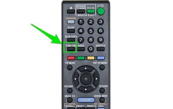 Nút FUNCTION  trên remote dàn âm thanh Sony