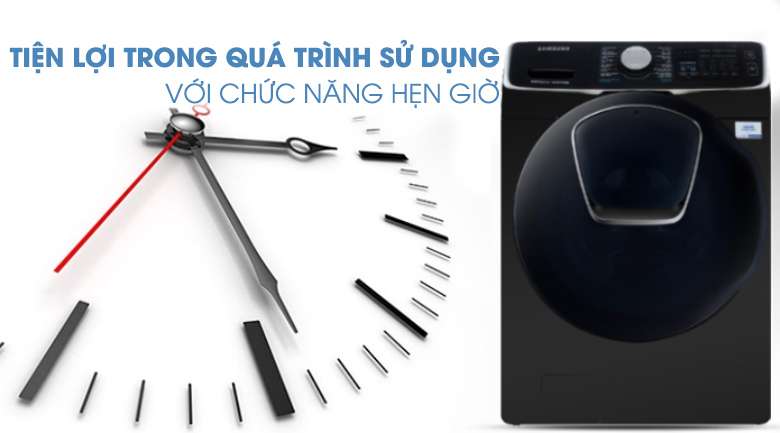 chế độ hẹn giờ-Máy giặt sấy Samsung Add Wash Inverter 19 kg WD19N8750KV/SV