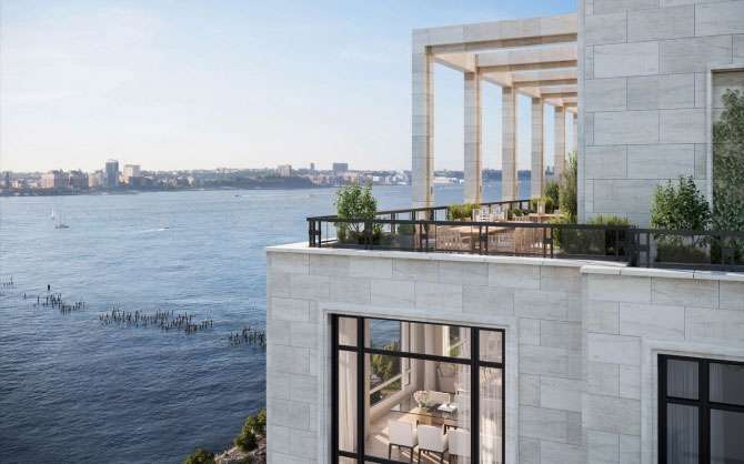 Căn penthouse nhìn ra sông Hudson ở New York, Mỹ, của Hamilton. Ảnh: Vestry