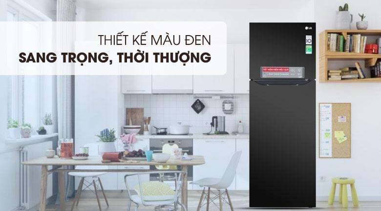 Tủ lạnh LG GN-M315BL thiết kế hiện đại với màu đen sang trọng