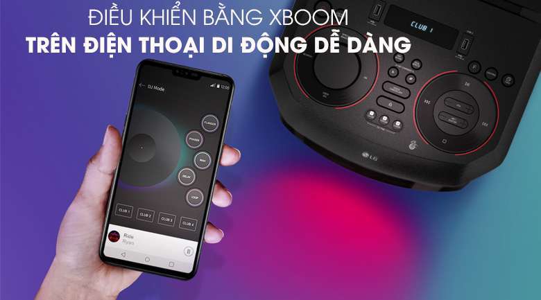 Loa Karaoke LG Xboom RN5 - Điều khiển qua ừn dụng Xboom