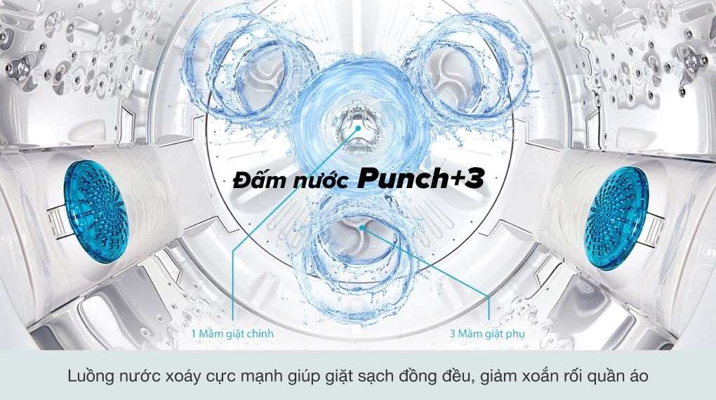 Punch+3 - Máy giặt LG Inverter 9.5 kg T2395VS2M