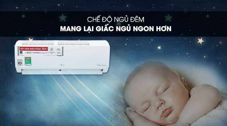 Máy lạnh LG Inverter 1 HP V10ENH1 - Ngủ đêm