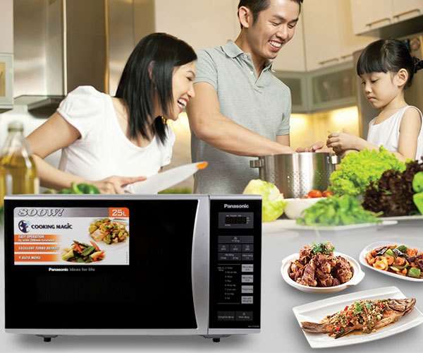 Lò vi sóng Panasonic NN-ST342MYUE 25 lít với thiết kế sang trọng, mang đến sự hiện đại cho căn bếp của bạn