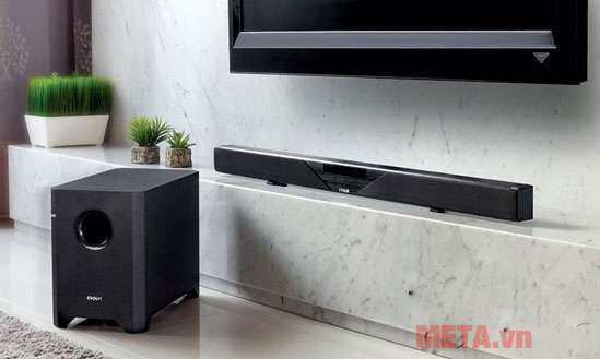 Thiết kế loa soundbar khá tinh tế, nổi bật cho mọi không gian