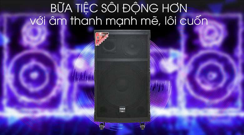 Loa kéo Karaoke Mobell K1501 có công suất 800W