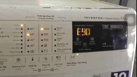 máy giặt electrolux báo lỗi e90