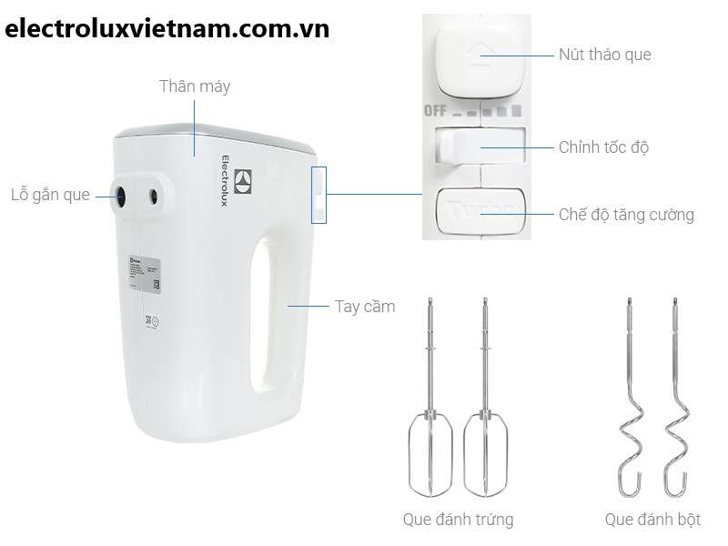 Máy đánh trứng cầm tay Electrolux