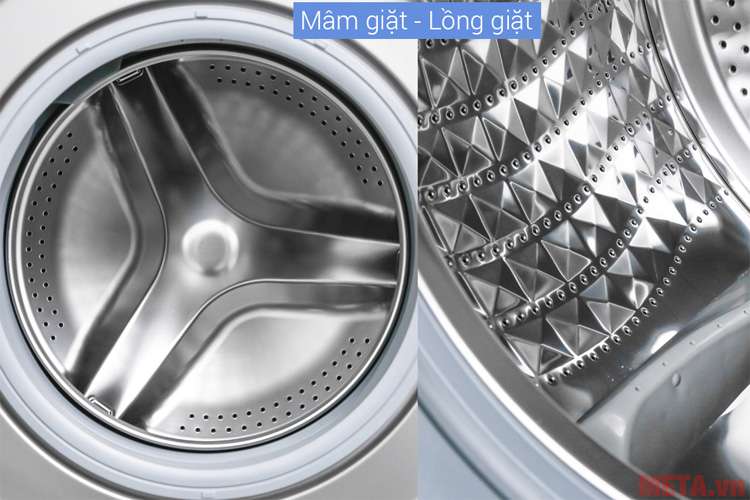 Mâm giặt và lồng giặt được làm từ chất liệu cao cấp