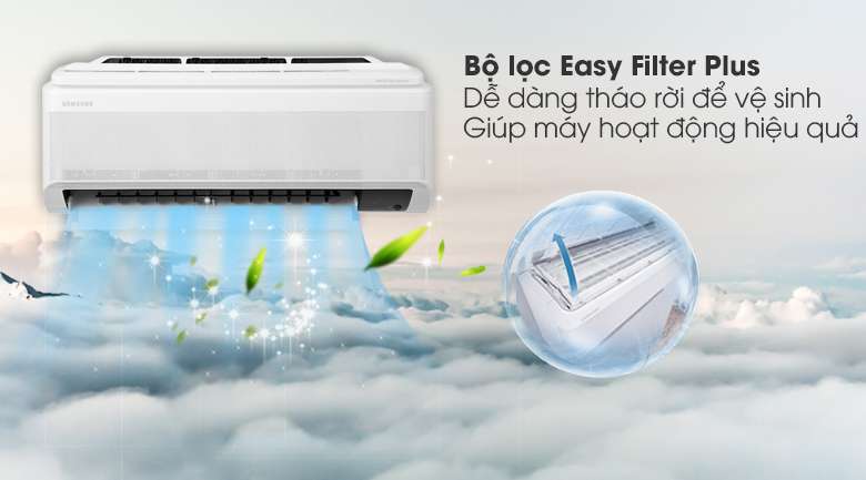 Máy lạnh Samsung Wind-Free Inverter 1 HP AR13TYAACWKNSV - Bộ lọc Easy Filter Plus