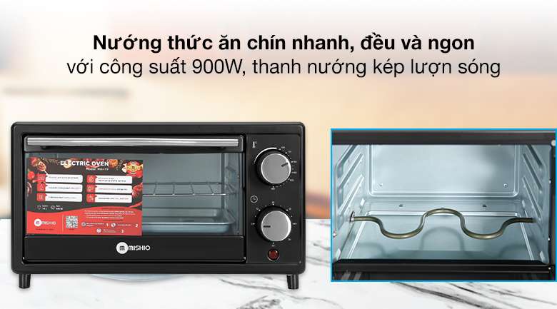 công suất - Lò nướng Mishio MK-177 14 lít