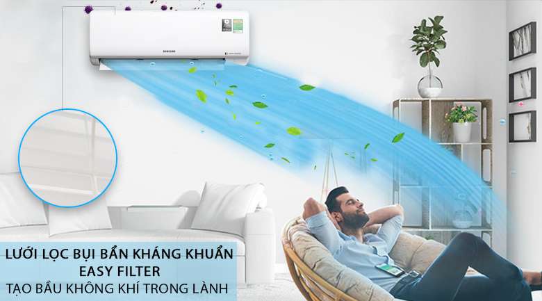 Máy lạnh Samsung Inverter 1 HP AR10NVFTAGMNSV - Lưới lọc Easy Filter