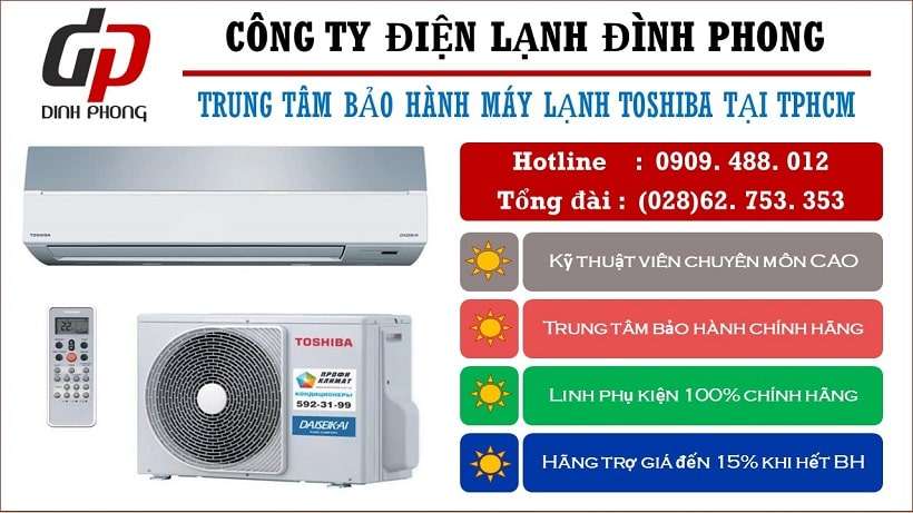 Trung tâm bảo hành máy lạnh Toshiba tại Tphcm