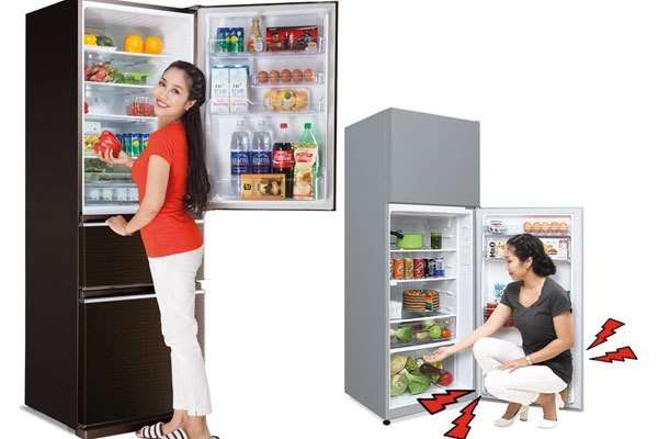 Tủ lạnh có ngăn đá dưới giúp việc đóng mở diễn ra dễ dàng, thuận tiện hơn