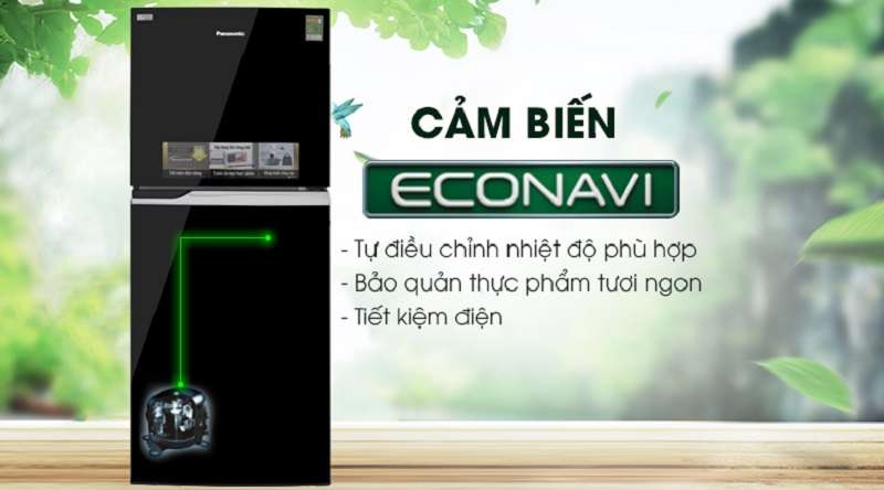 Tiết kiệm điện tốt hơn với cảm biến Econavi - Tủ lạnh Panasonic Inverter 234 lít NR-BL267PKV1