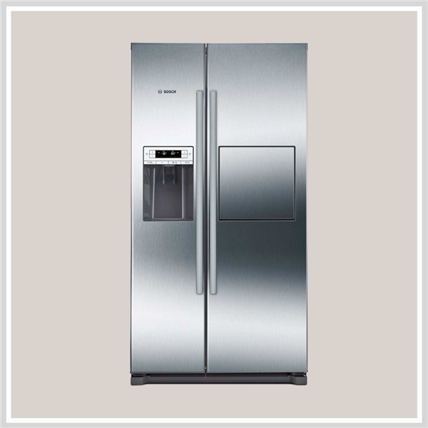 Tủ lạnh side by side Bosch KAG90AI20G có vỏ ngoài màu ghi tạo sự thanh lịch cho sản phẩm