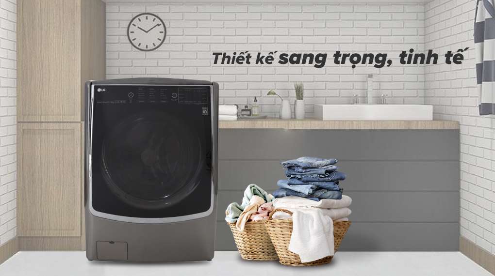 Máy giặt sấy LG Inverter 21 kg F2721HTTV - Thiết kế sang trọng tinh tế