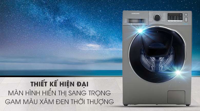 Máy giặt sấy Samsung AddWash Inverter 9.5 kg WD95K5410OX/SV-Thiết kế hiện đại, màn hình cảm ứng dễ sử dụng 