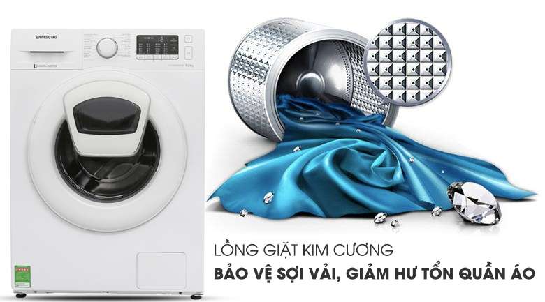 Lồng giặt kim cương - Máy giặt Samsung Inverter 9 kg WW90K52E0WW/SV