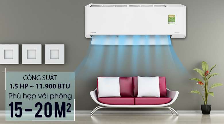 Máy lạnh Toshiba Inverter 1.5 HP RAS-H13CKCVG-V