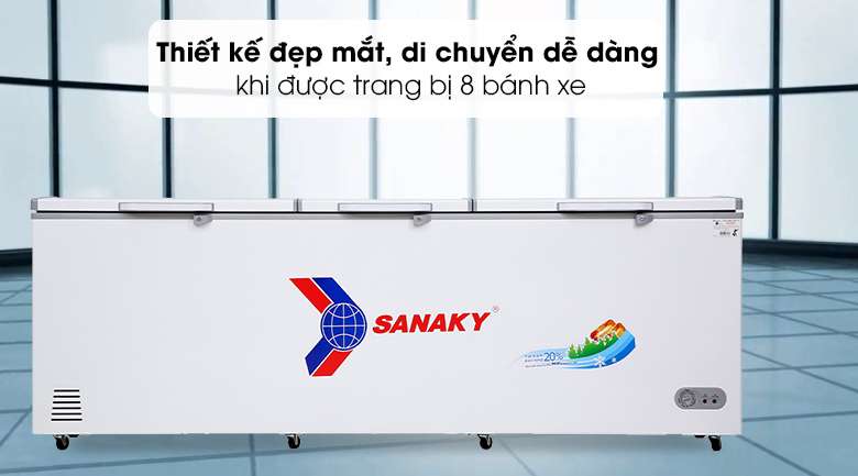 Tủ đông Sanaky 900 lít VH-1199HY - Thiết kế